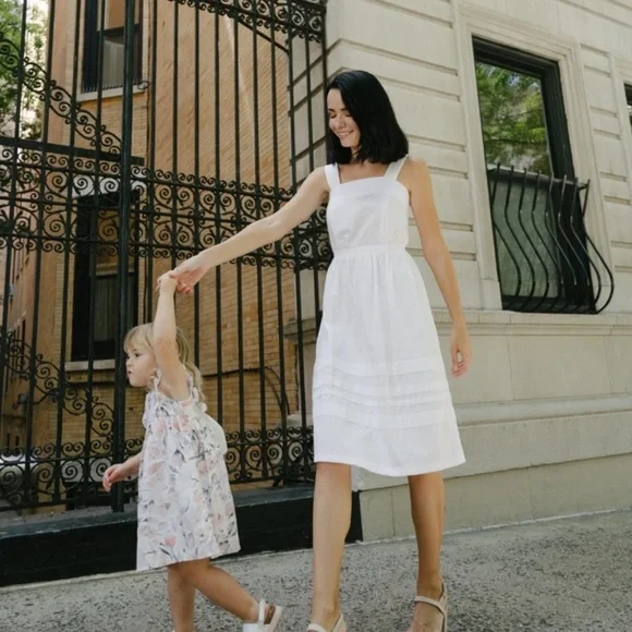 Cella & Flo Vivian Voile Lace Nursing Dress Women’s Size XS Midi Cotton‎ White - Picture 3 of 14